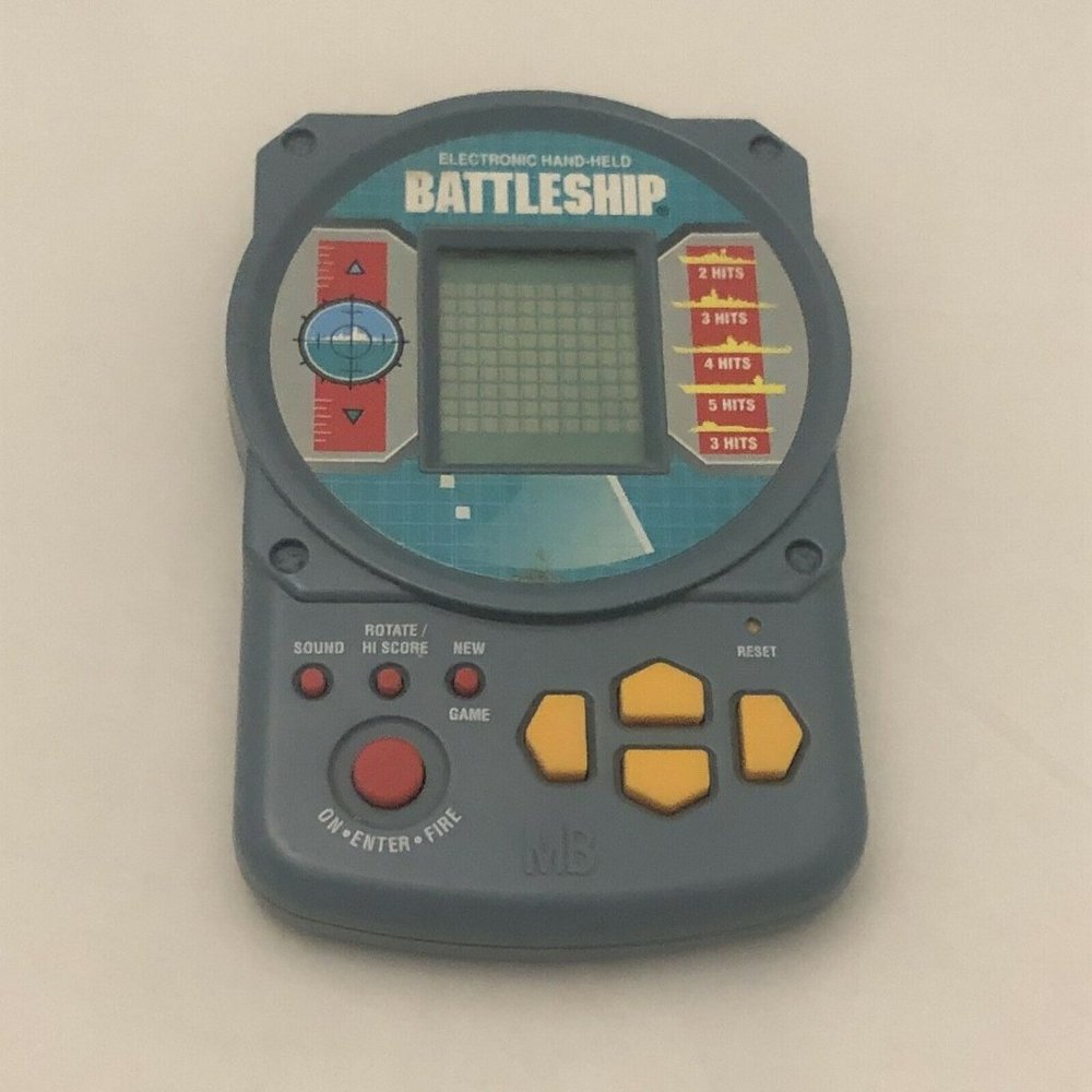 Milton Bradley MB Battleship 1995 Vintage LCD Electronic Handheld Game Tested